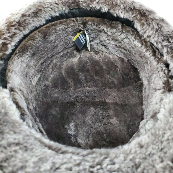 Ricardo BH Brown Leather Aviator Hat With Faux Fur Lining Elmer Fudd Ear flaps - Picture 12 of 16